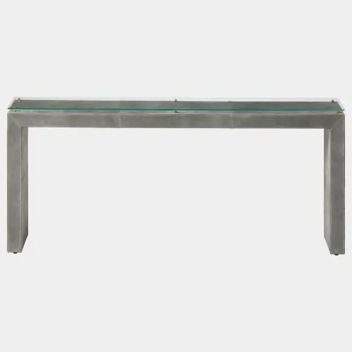 Posh Console-Gray Suede
