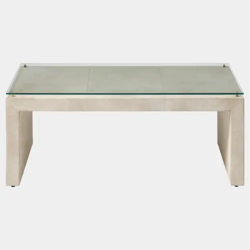 Posh Cocktail Table-Parchment Suede