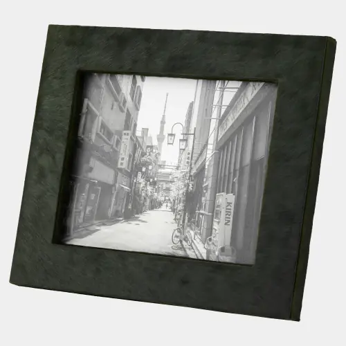 Posh Picture Frame-8x10-Green Hair-on-Hide