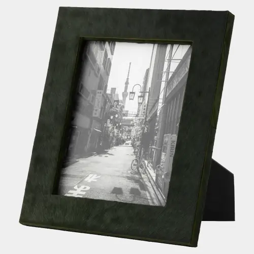 Posh Picture Frame-8x10-Green Hair-on-Hide
