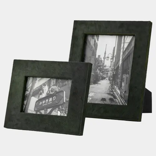 Posh Picture Frame-8x10-Green Hair-on-Hide