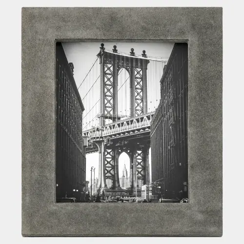 Posh Picture Frame-8x10-Gray Suede