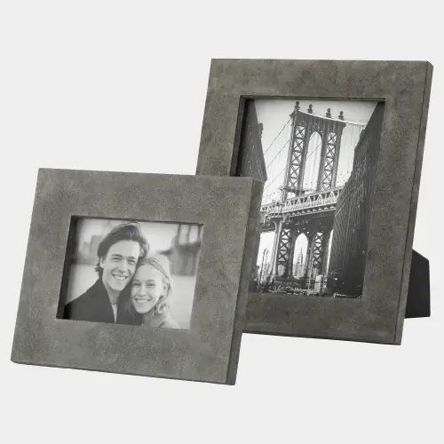 Posh Picture Frame-8x10-Gray Suede