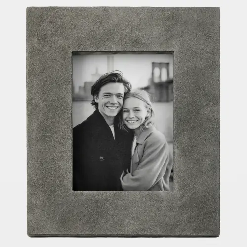 Posh Picture Frame-5x7-Gray Suede