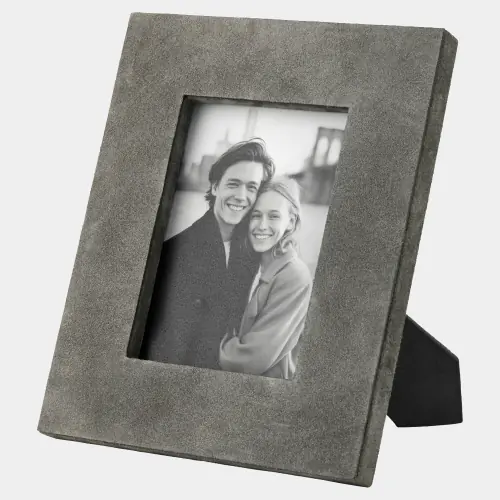 posh picture frame-5x7-gray suede