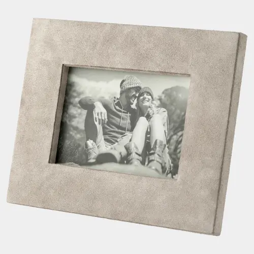 posh picture frame-5x7-parchment suede