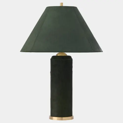 posh table lamp-green hair-on-hide