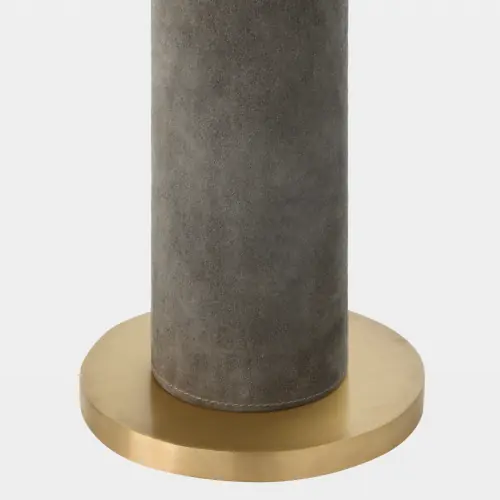 Posh Floor Lamp-Gray Suede