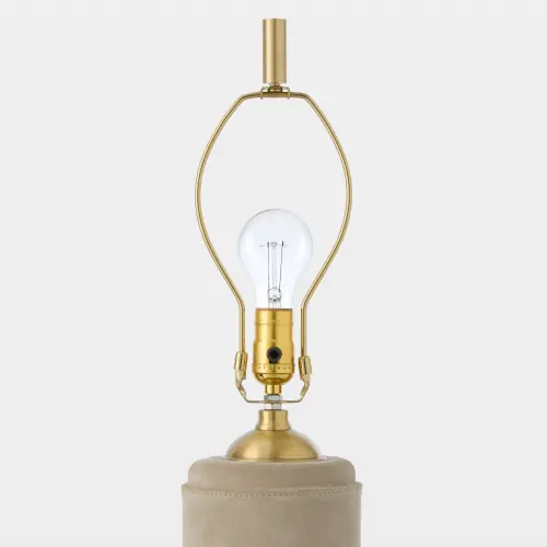 Posh Floor Lamp-Parchment Suede