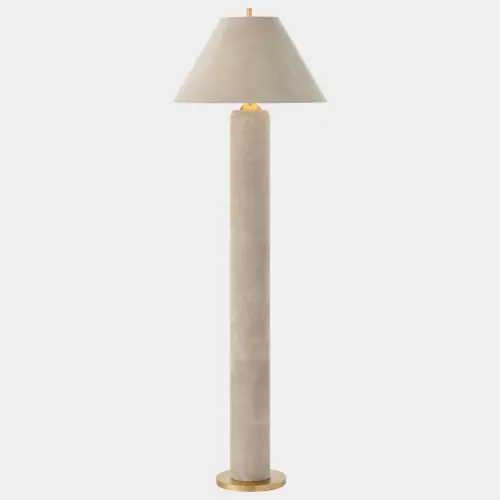 Posh Floor Lamp-Parchment Suede