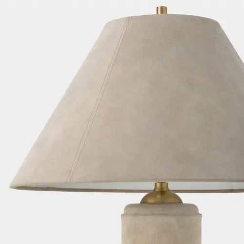 Posh Floor Lamp-Parchment Suede