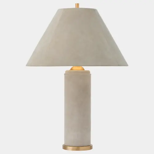 Posh Table Lamp-Parchment Suede