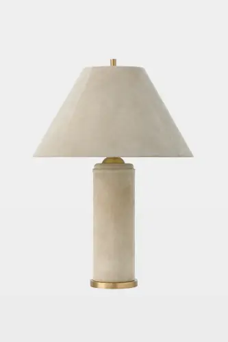 posh table lamp-parchment suede