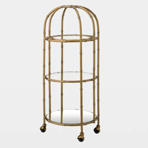 La Cage Bamboo Bar Cart