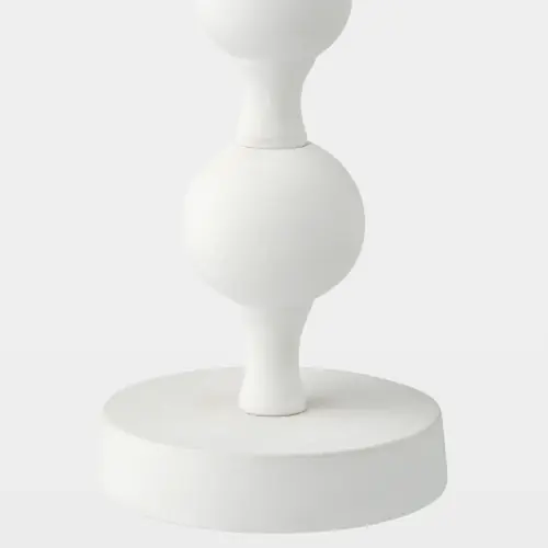 Bobbin Totem Candlesticks-White