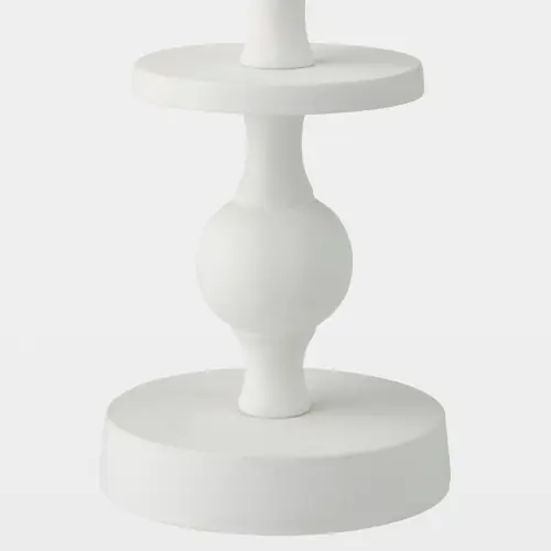 Bobbin Totem Candlesticks-White