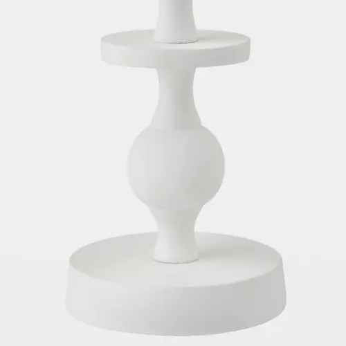 Bobbin Totem Candlesticks-White