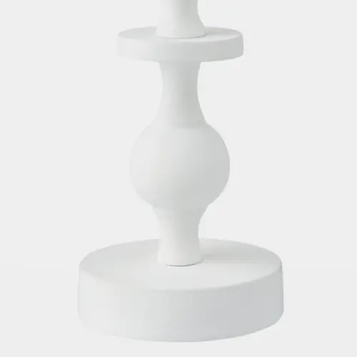 Bobbin Totem Candlesticks-White