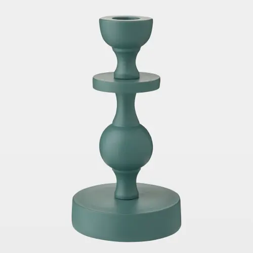 Bobbin Totem Candlesticks-Green