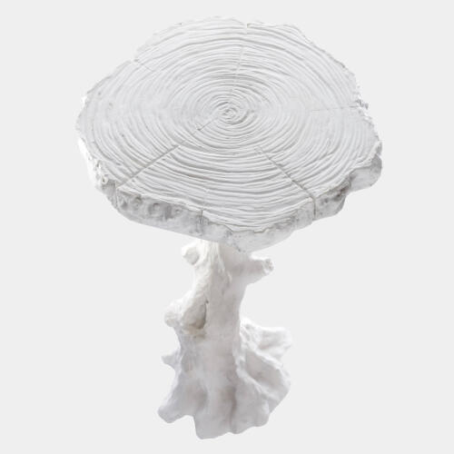 Faux Bois Table-White