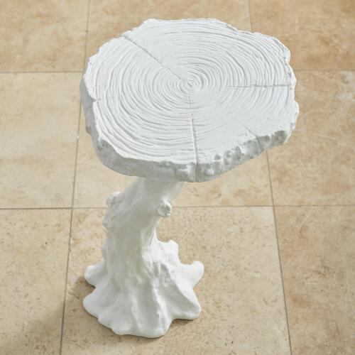 Faux Bois Table-White
