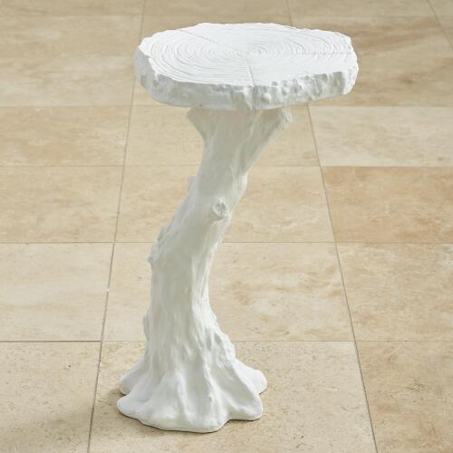 Faux Bois Table-White