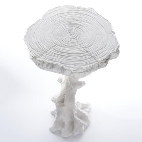 Faux Bois Table-White