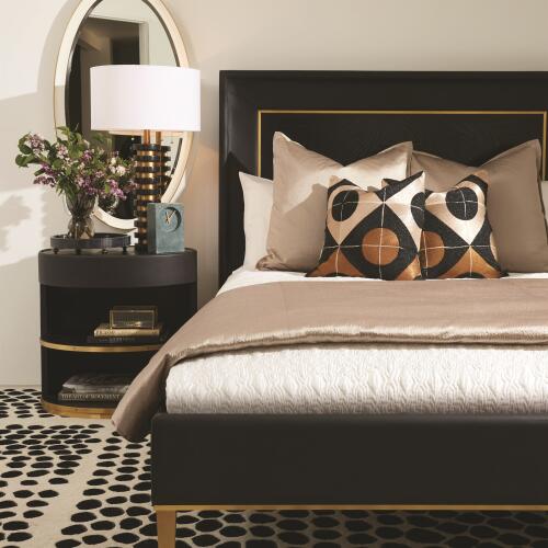 Ellipse Bedside Cabinet-Black