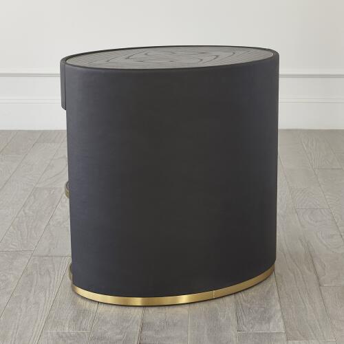 Ellipse Bedside Cabinet-Black