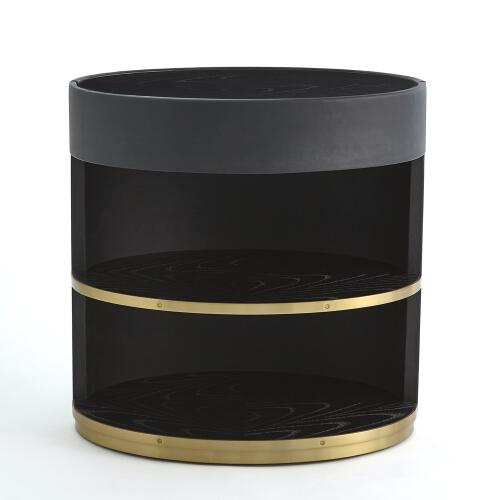 ellipse bedside cabinet-black