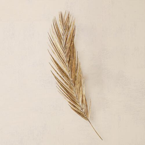 palm leaf-antique brass