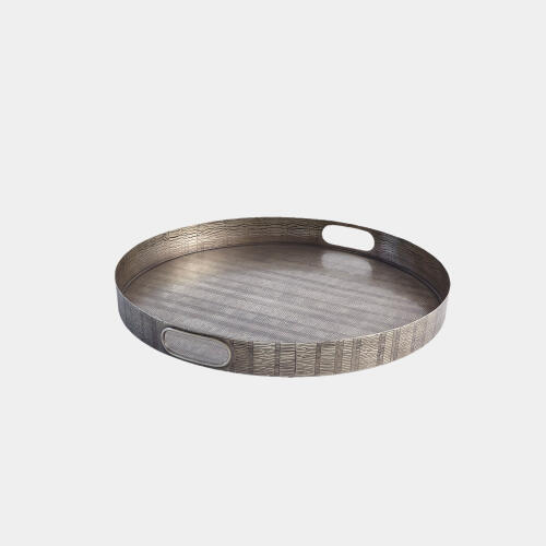 Kokoro Etched Round Tray-Nickel