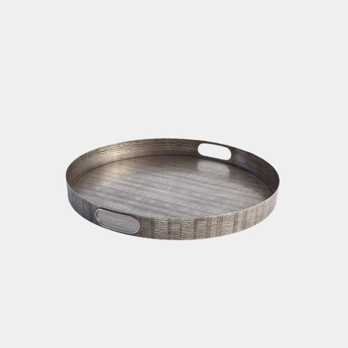 Kokoro Etched Round Tray-Nickel