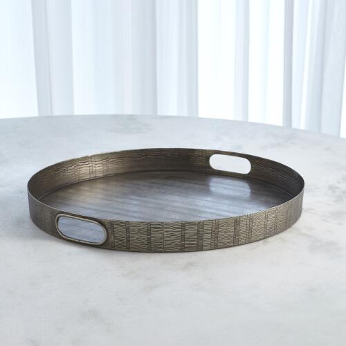 Kokoro Etched Round Tray-Nickel