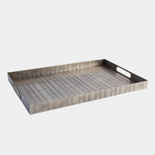 Kokoro Etched Rectangular Tray-Nickel