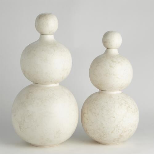 bubble stacking vase-ivory