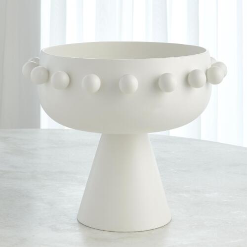 Spheres Collection Footed Bowl-Ivory