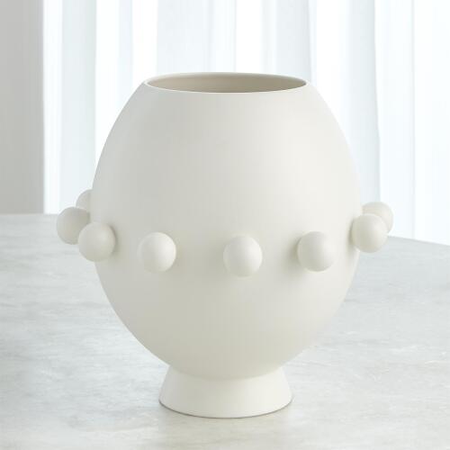 Spheres Collection Vase-Ivory