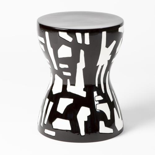 Abstract Stool-Black/White
