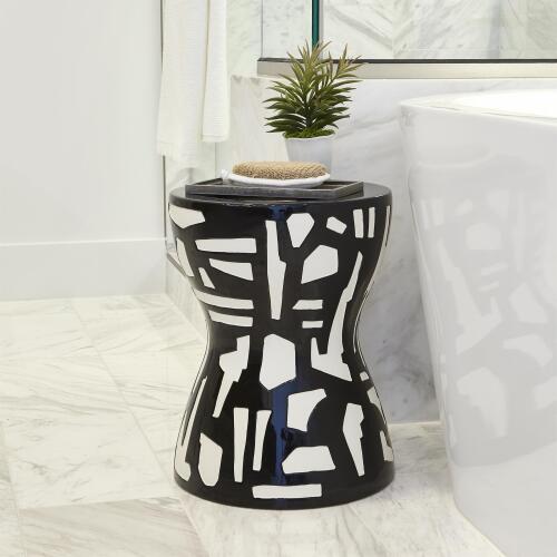 Abstract Stool-Black/White