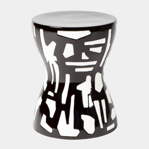 abstract stool-black/white