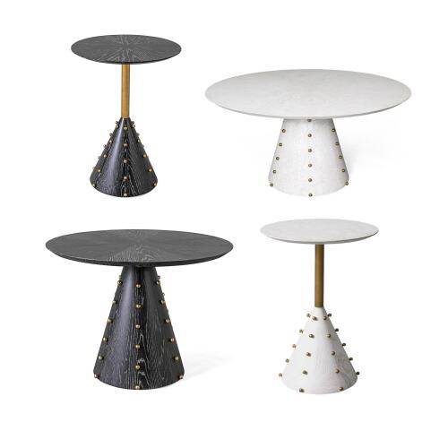 Spheres Center Table-Ebony Cerused Oak