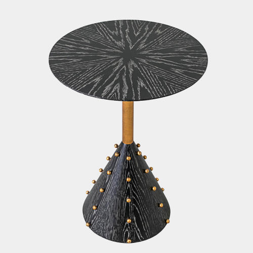 Spheres Drink Table-Ebony Cerused Oak