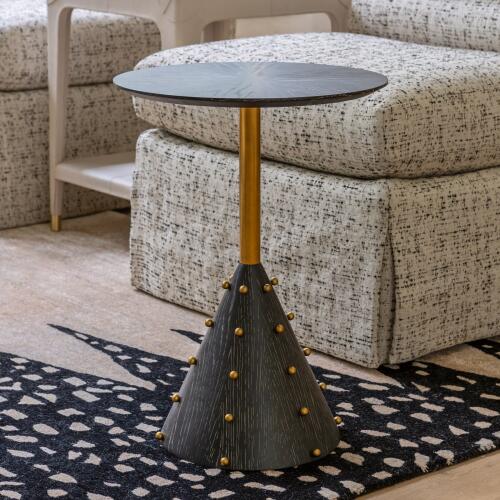 Spheres Drink Table-Ebony Cerused Oak