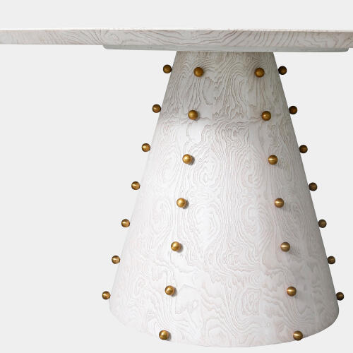 Spheres Dining Table-White Burl