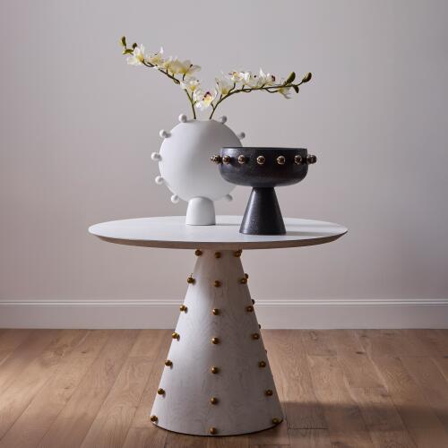 Spheres Center Table-White Burl-40" Dia