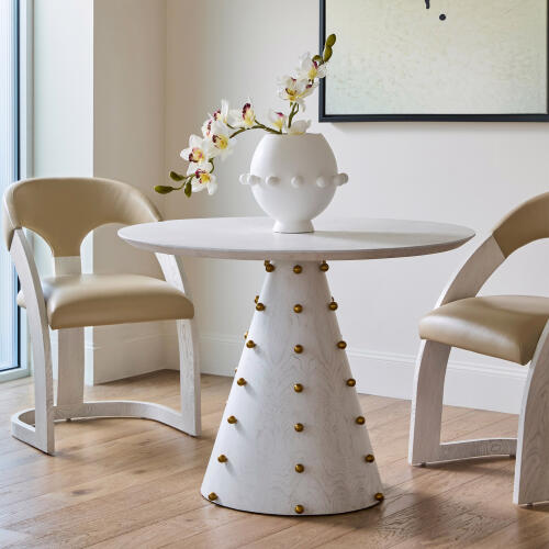 Spheres Center Table-White Burl-40" Dia