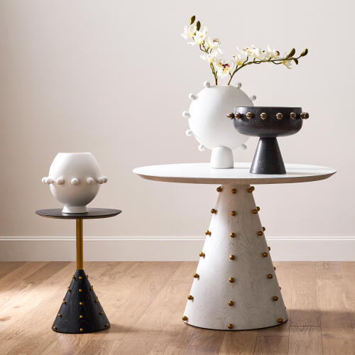 Spheres Center Table-White Burl-40" Dia