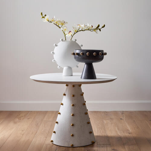 Spheres Center Table-White Burl-40" Dia