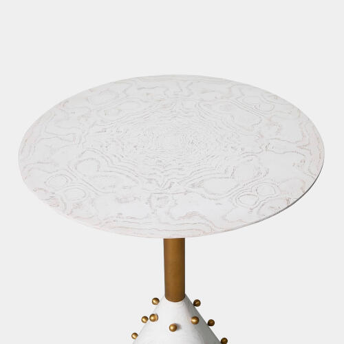Spheres Drink Table-White Burl